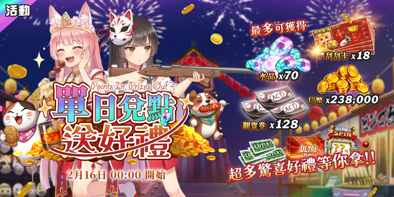 好消息！好消息！累計兌點拿豪禮