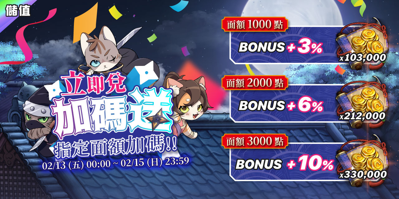 兌換指定面額最高加碼10%！