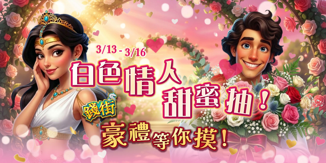 白色情人甜蜜抽！《錢街》豪禮等你摸！