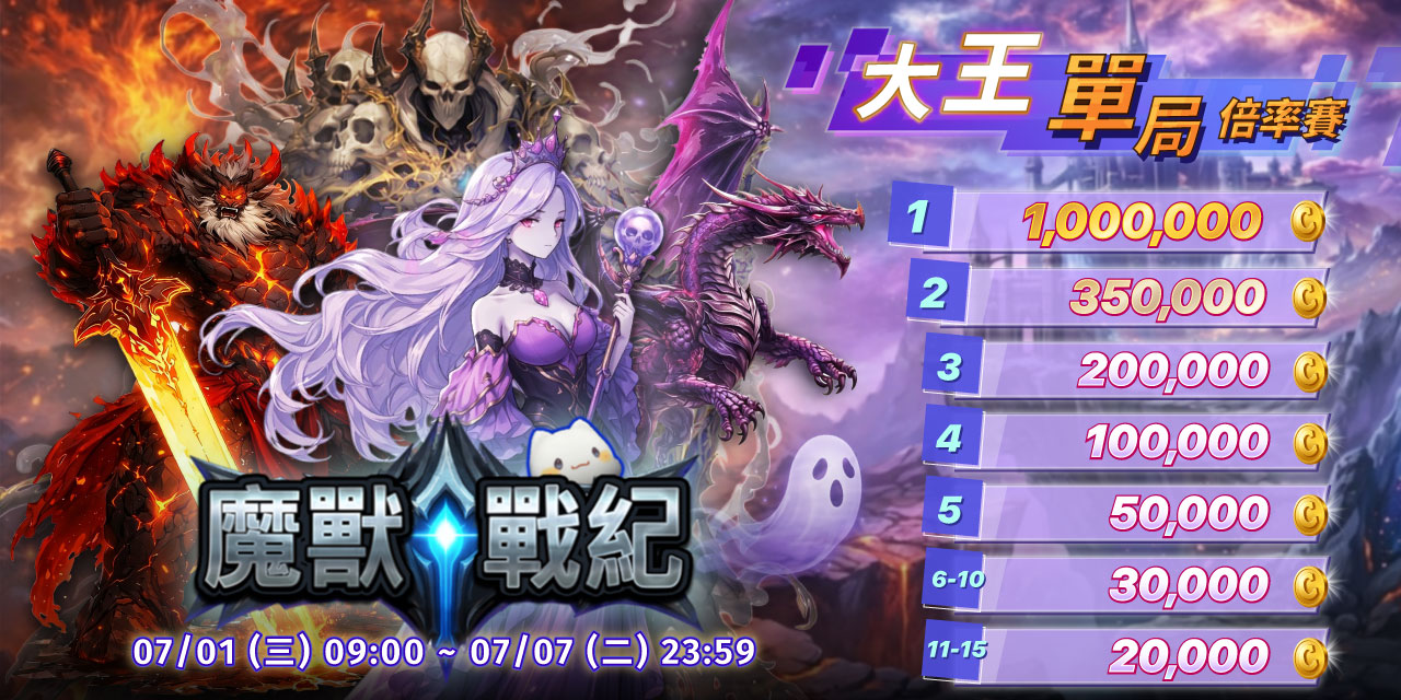 「 魔獸戰紀 」大王單局倍率賽