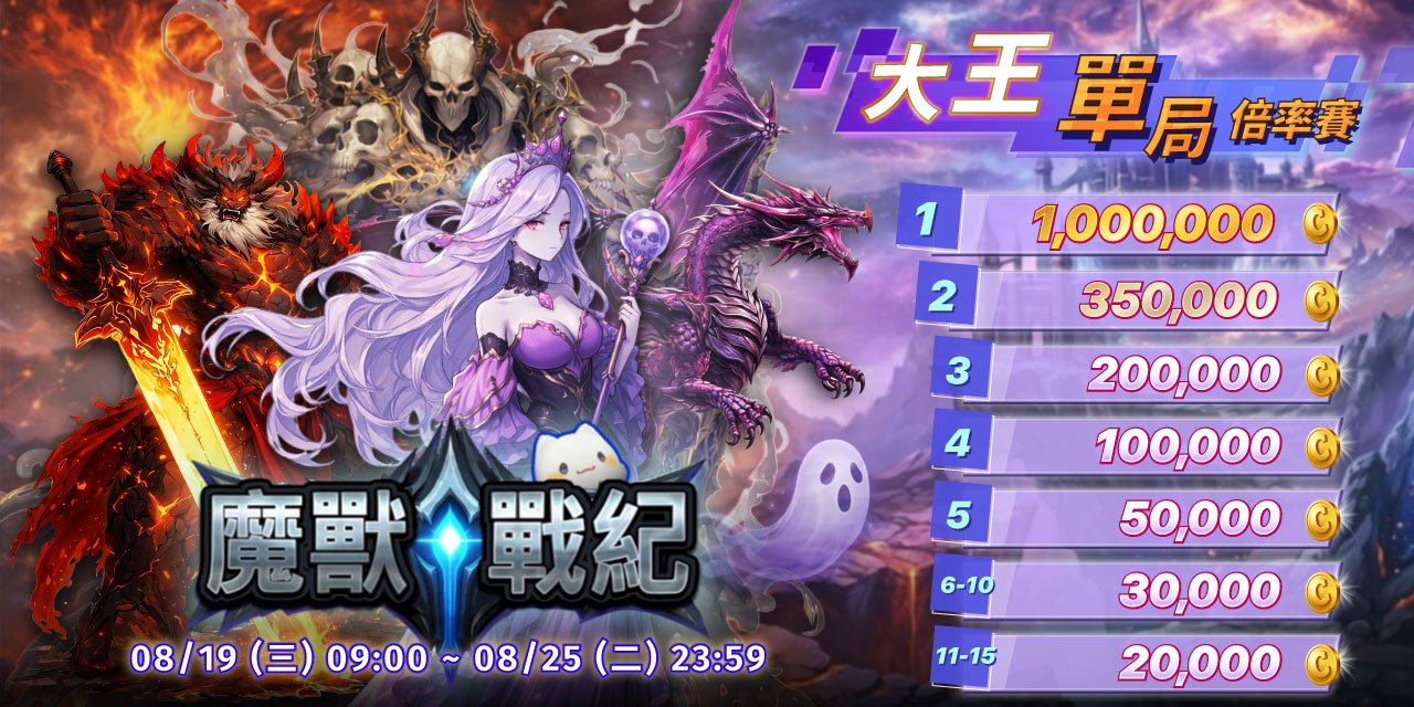 「 魔獸戰紀 」大王單局倍率賽