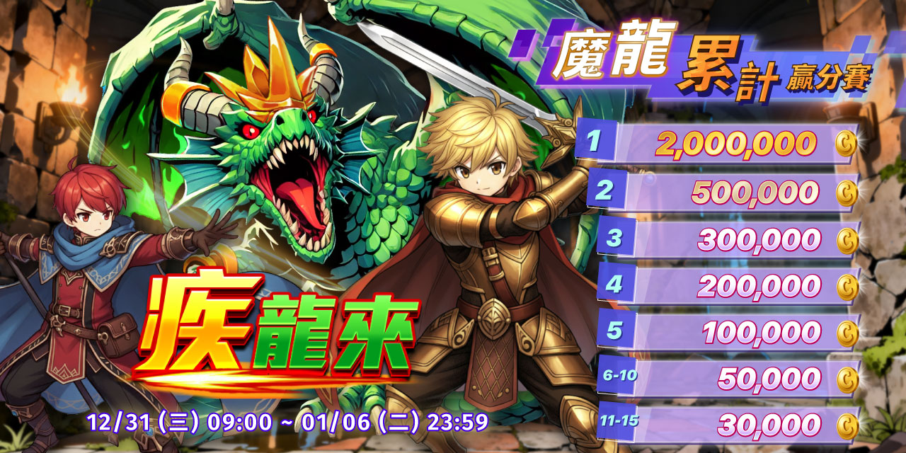 「 疾龍來 」魔龍累計贏分賽