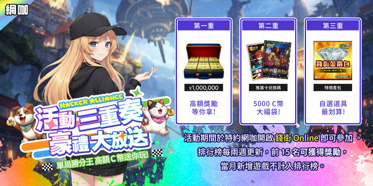 「特約網咖」單局勝分王